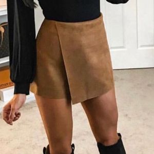 🚫SOLD🚫Vestique Never Enough Camel Envelope Skort